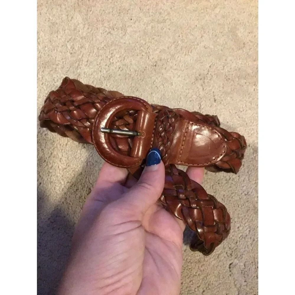 Vintage “Made in Turkey “ Braided Leather Belt in Brown